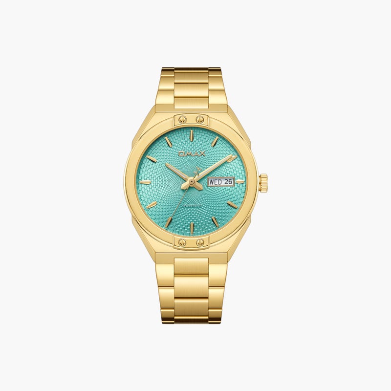 OMAX Gold Tone Stainless Steel Men's Watch - Image 1